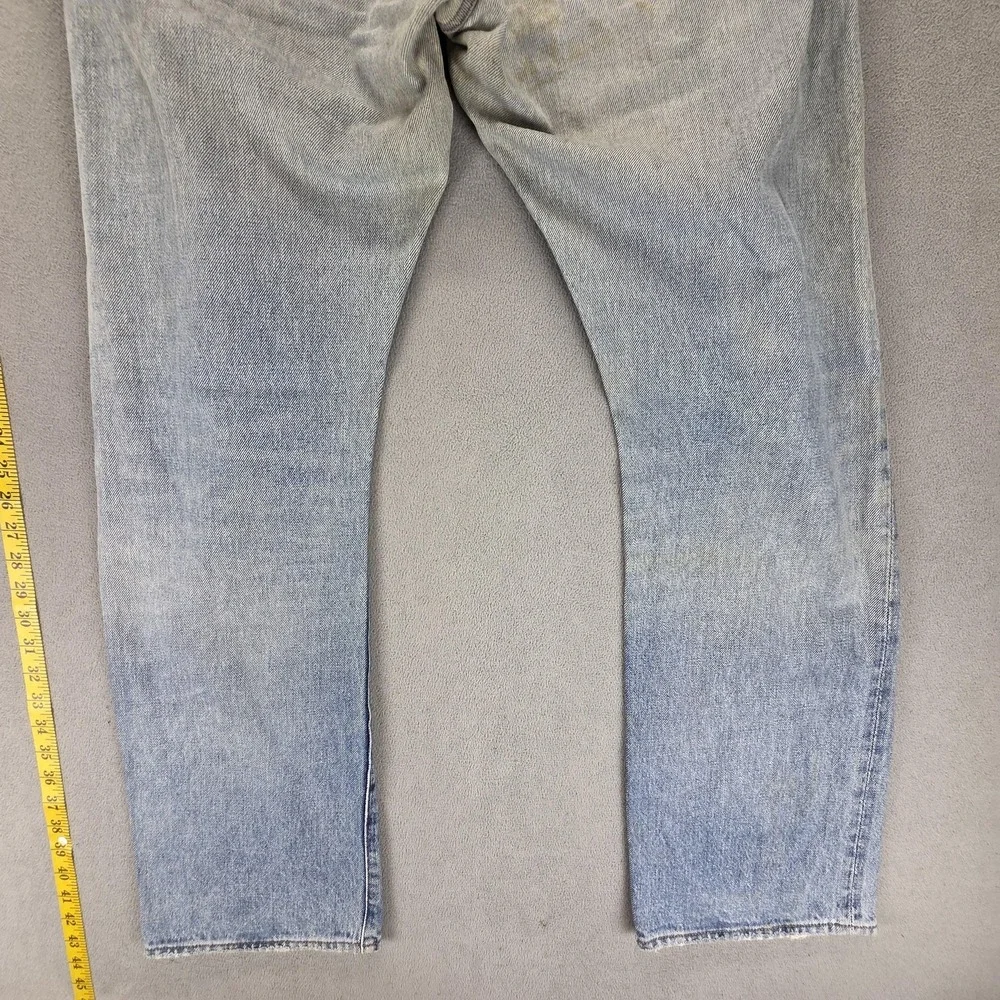 Gap‎ 1969 Jeans Mens 33x32 Blue Selvedge Straight Faded Light Wash Button Fly